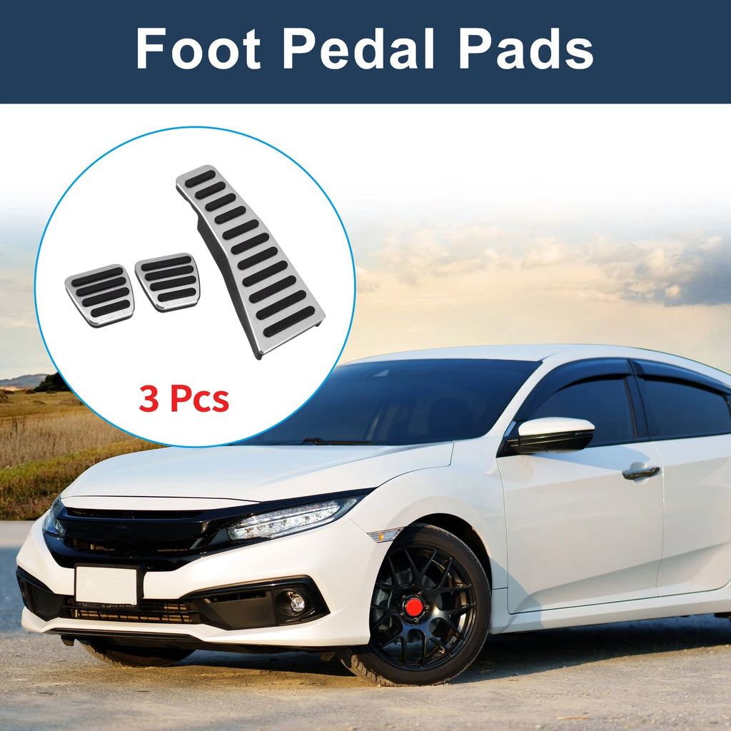 3 Pcs Manual Foot Accelerator Pedal Covers Replacement for Honda Civic (2006–2009)