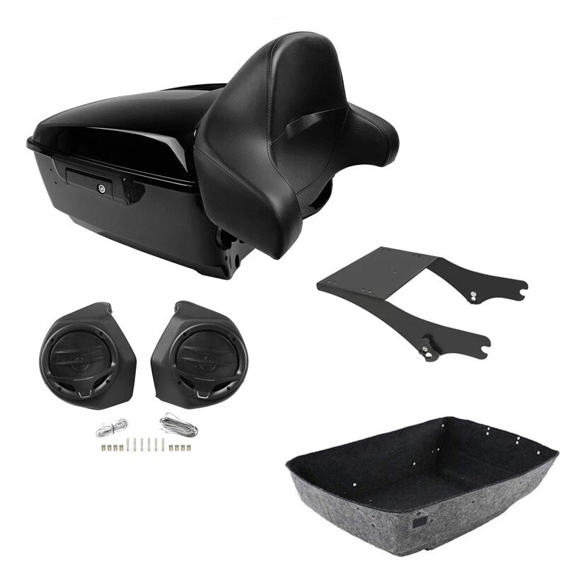 King Trunk Speakers Backrest Mount for Harley Touring (1997–2008)