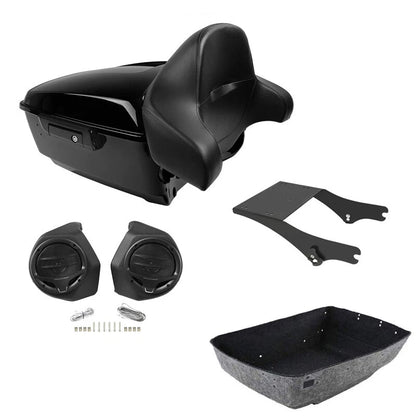 King Trunk Speakers Backrest Mount for Harley Touring (1997–2008)