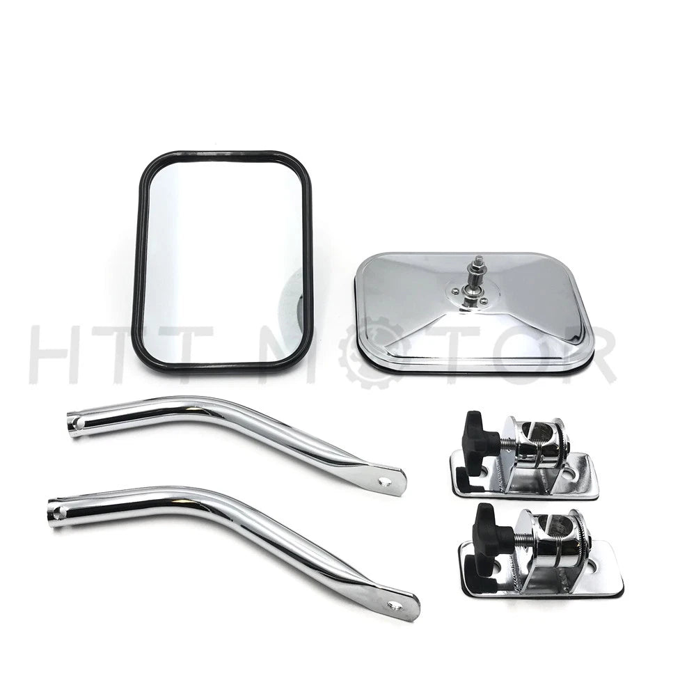 2X Side View Mirror for Jeep Wrangler JK TJ (1996–2017) Rectangular Hinge