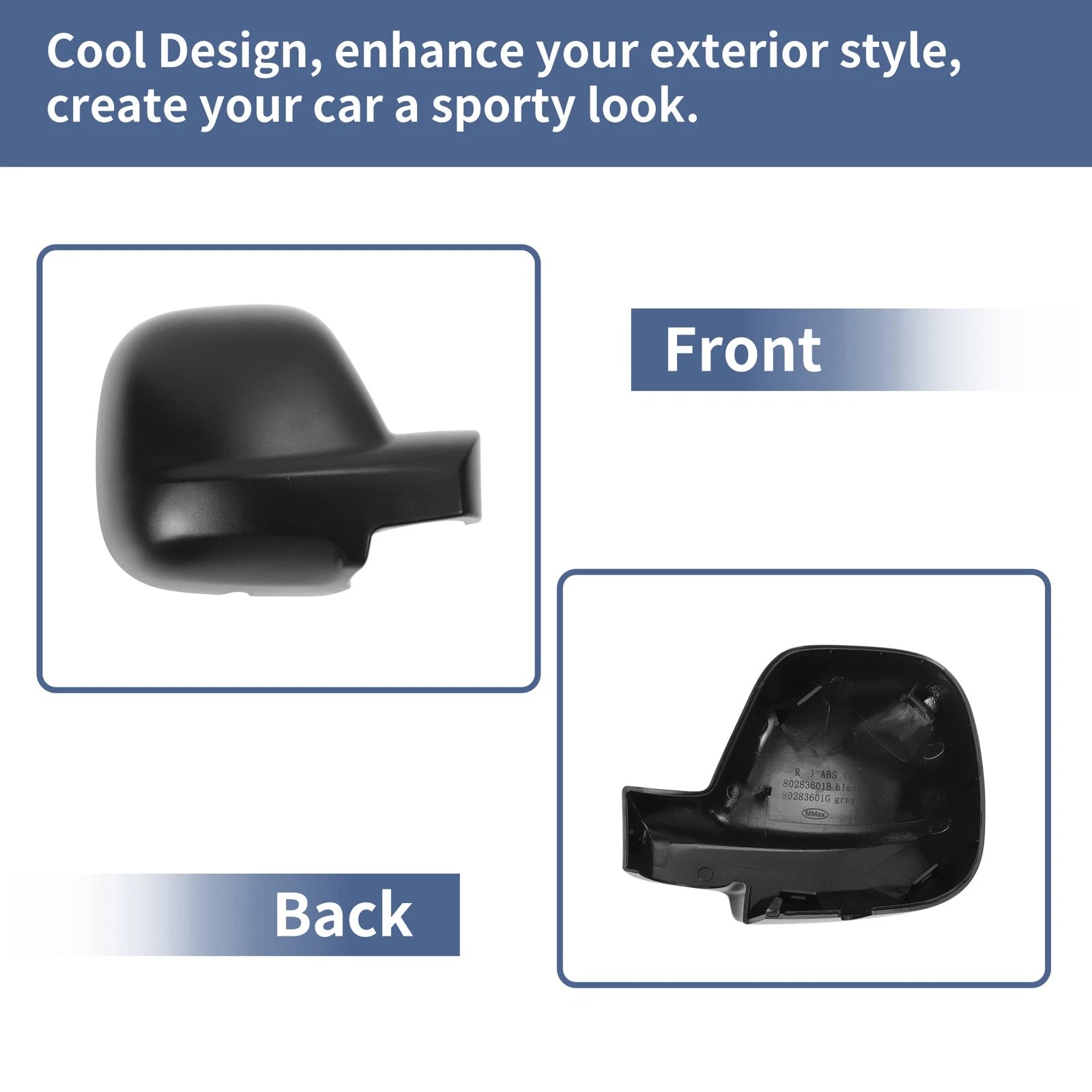 Right Passenger Side Mirror Cover Cap for Citroen Dispatch/Jumpy (2016–2023)