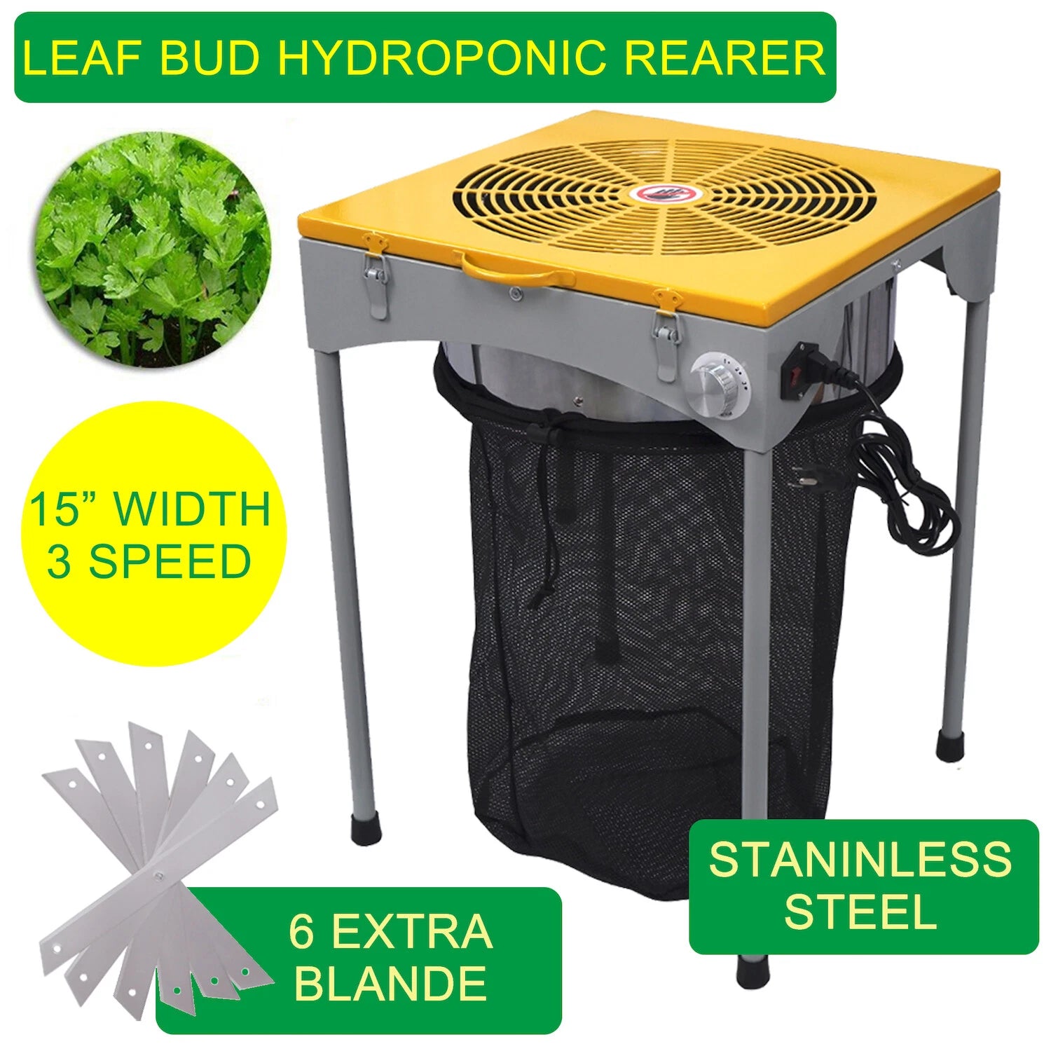 18" Electric Leaf Bud Trimmer for Hydroponic Use with 6 Extra Blades