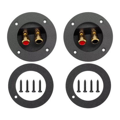 Round Spring Cup Terminal Connector for Speaker Box Subwoofer (2-Way)
