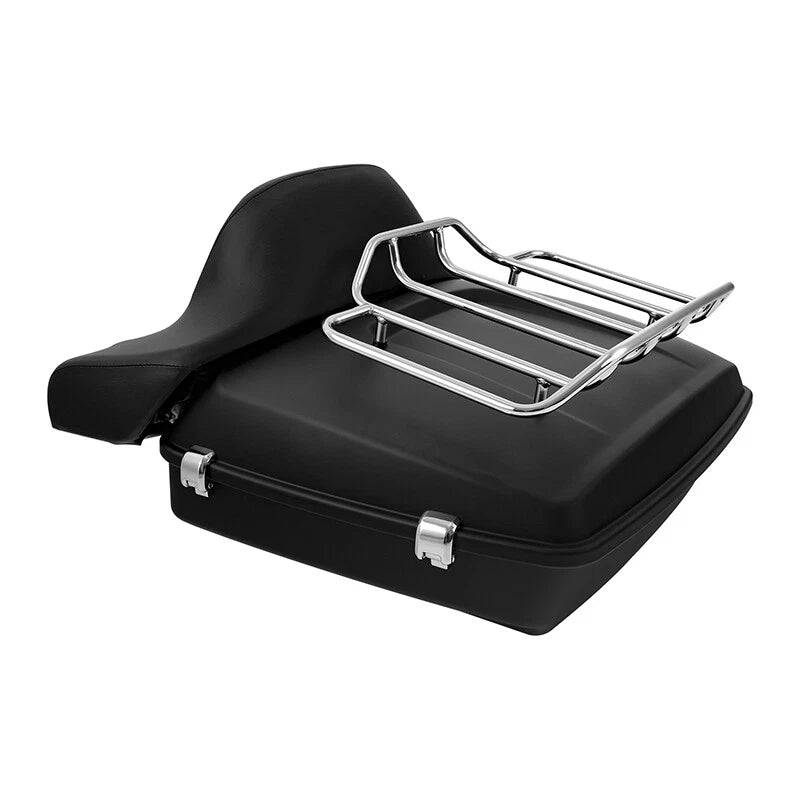 Matte Chopped Trunk Backrest Rack Plate for Harley Touring Road Glide (2014–2026)