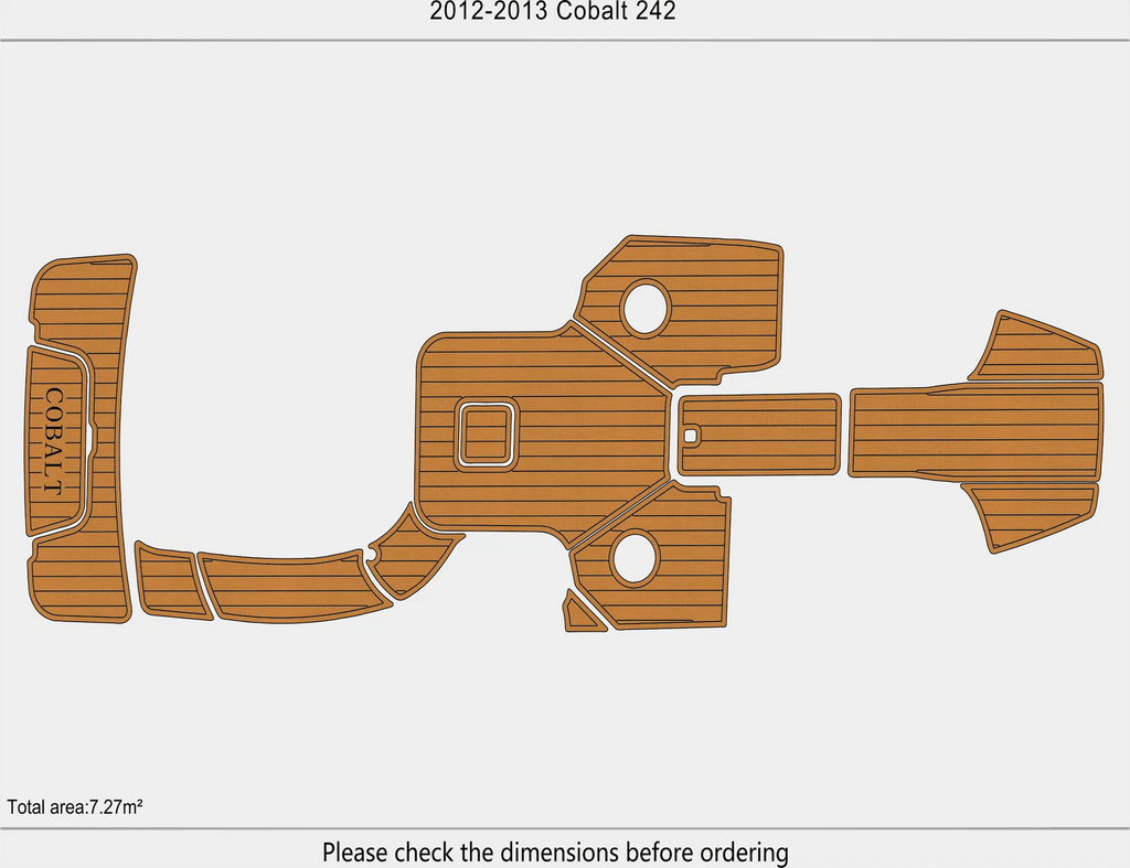 EVA Pad for Cobalt 242 Swim Platform Cockpit (2013)