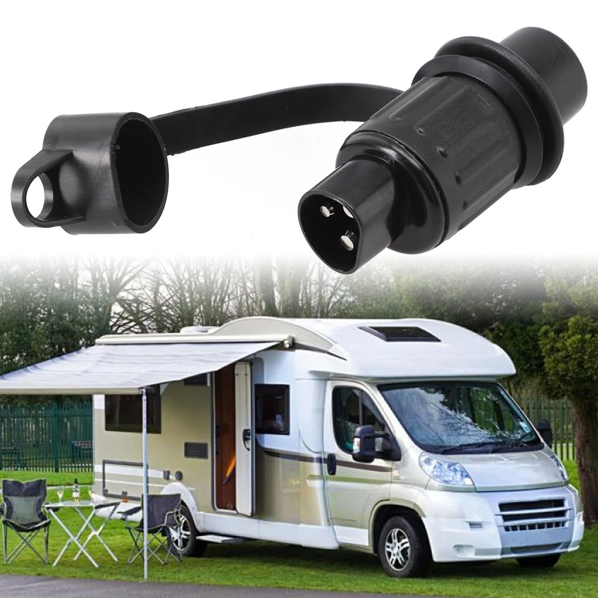 3 Pin Heavy Duty Electrical Cable Connector for Caravans Trucks RV