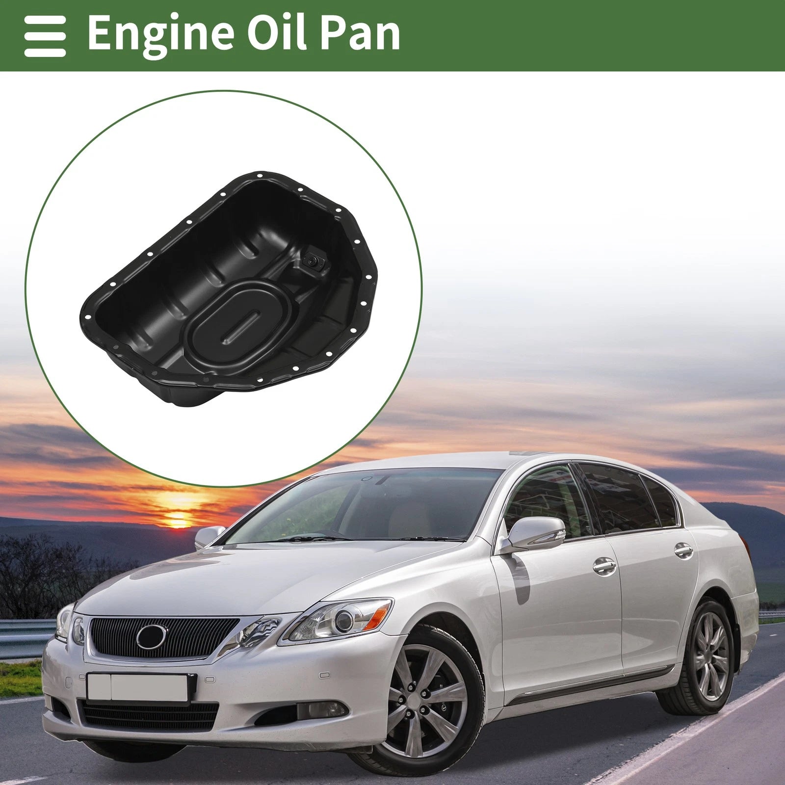 Engine Oil Pan Replacement for Lexus GS300 1998–2005 Iron Black