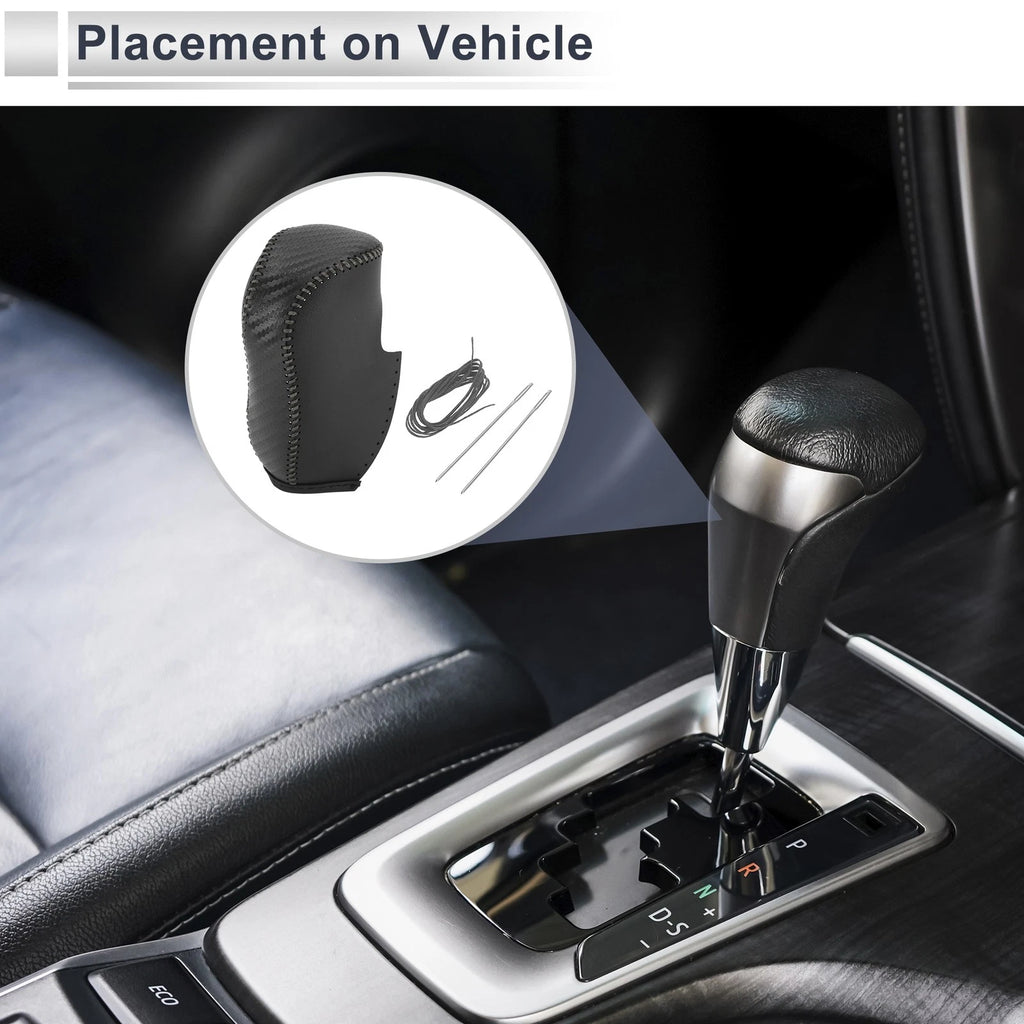 Gear Shift Knob Cover Replacement for Honda Civic (2012–2014) Carbon Fiber