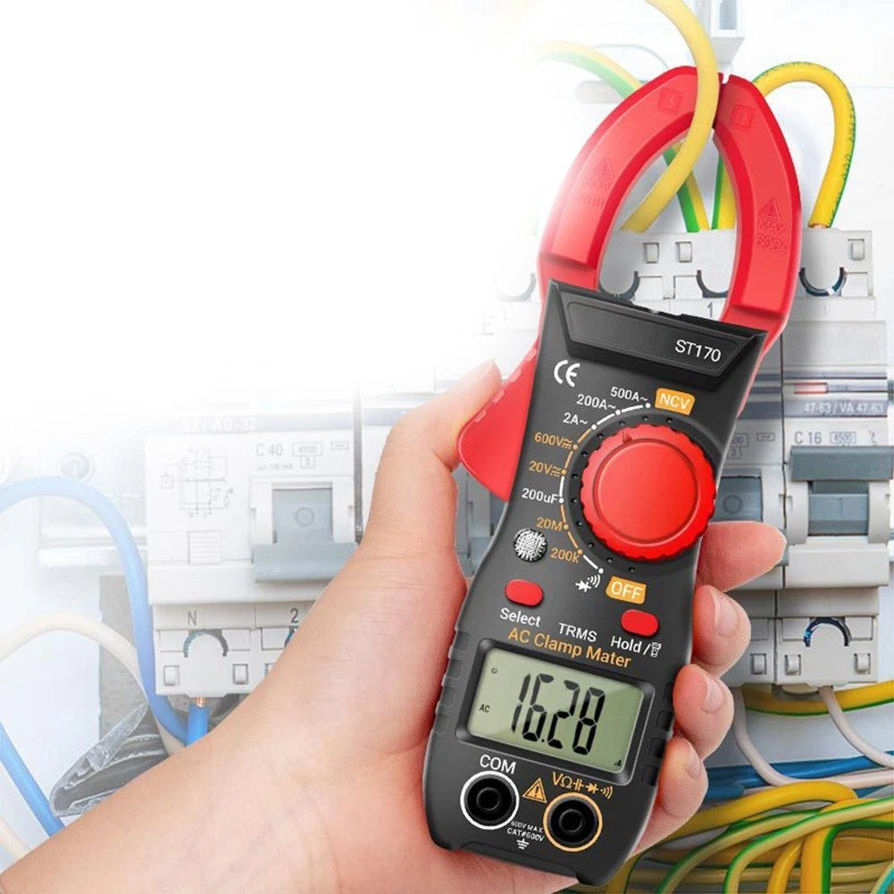 ST170 Portable Clamp Meter 500A AC Current NCV Tester for Residential Work