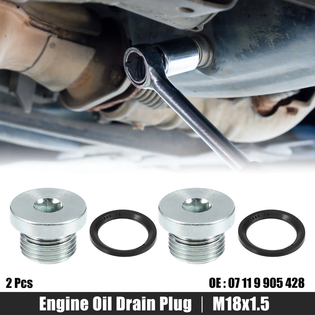 Engine Oil Drain Plug Screw Steel Replacement for BMW 545i 550i (2004–2010)