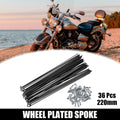 Bicycle Spokes Replacement Set 36 Pcs 14G 220mm with Nipples (Universal)
