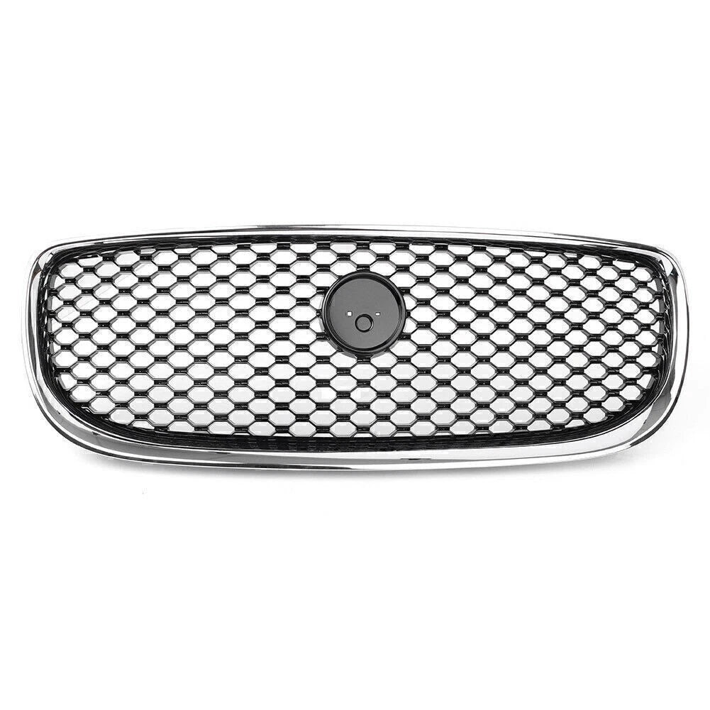 Black Mesh Chrome Upper Front Grill for Jaguar XE (2015–2018)