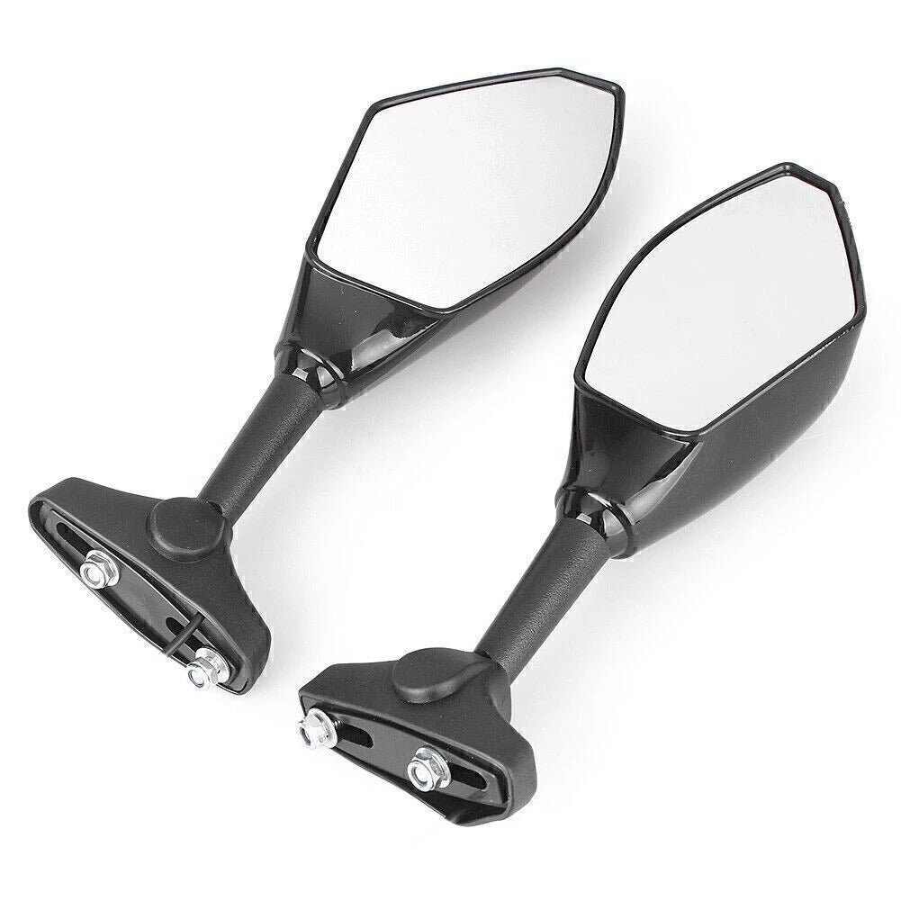 Motorcycle Rearview Mirror with Yellow Indicator Light for Road Bike