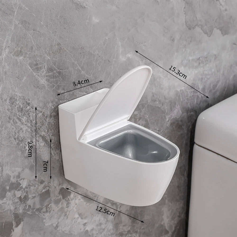 Toilet Ashtray with Covers for Home and Office, Mini White