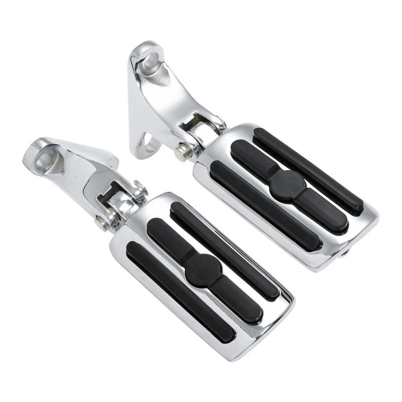 Chrome Rear Passenger Footpegs Mount for Harley Touring Road King (1993–2025)