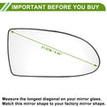 Heated Right Side Mirror Glass for Hyundai Accent (2005–2009)