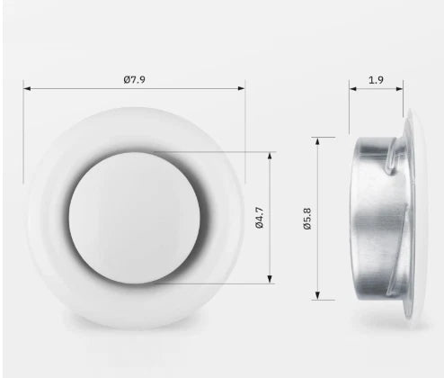 Adjustable Airflow Control Ceiling Air Vent for