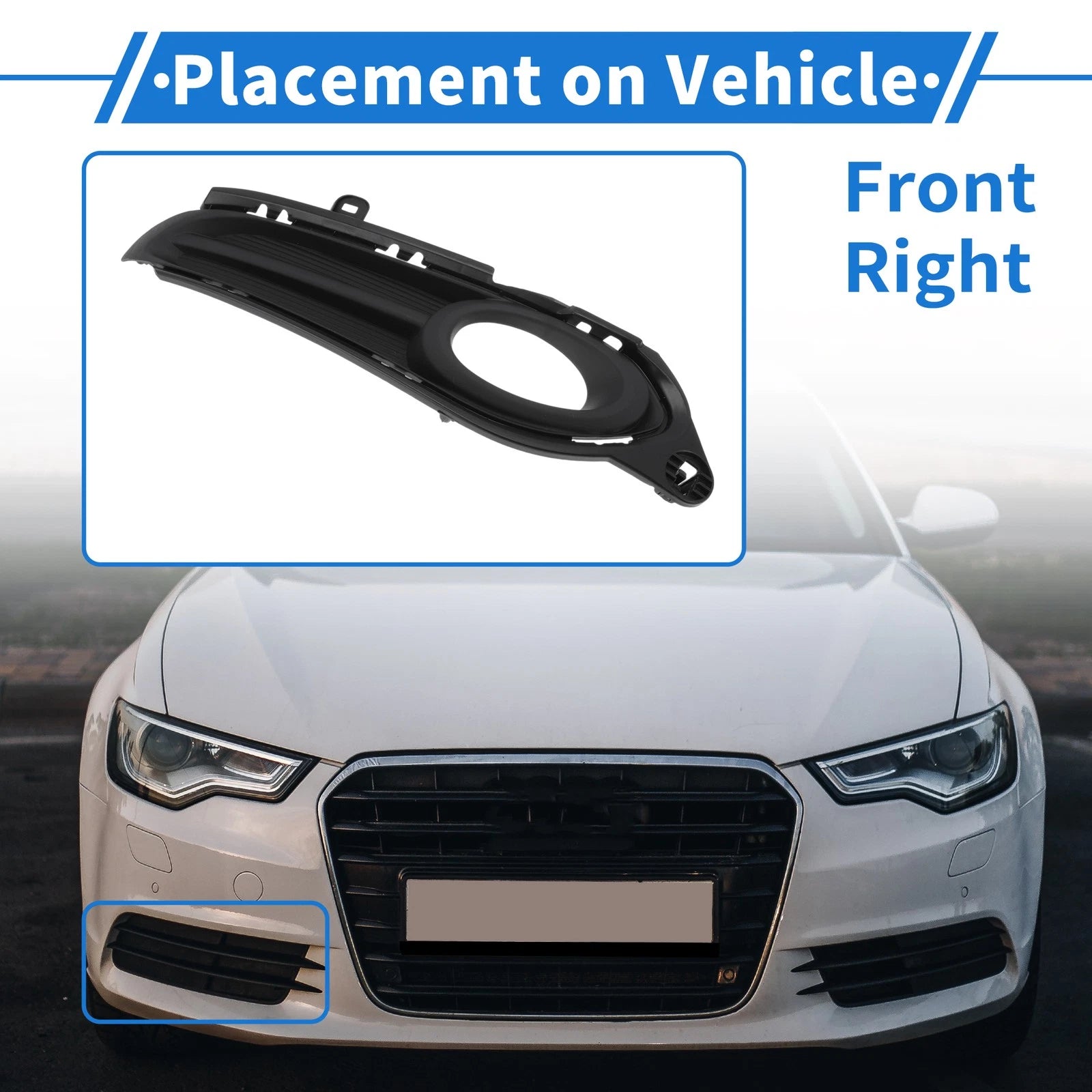 Front Right Fog Light Grill Replacement for Honda HR-V (2015–2019)
