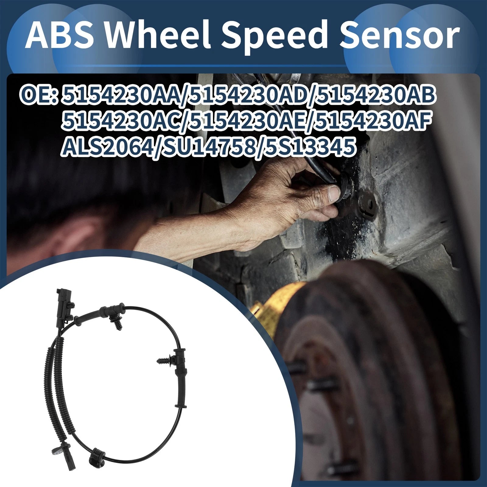 ABS Wheel Speed Sensor Replacement for Jeep Grand Cherokee Rear (2011–2022)