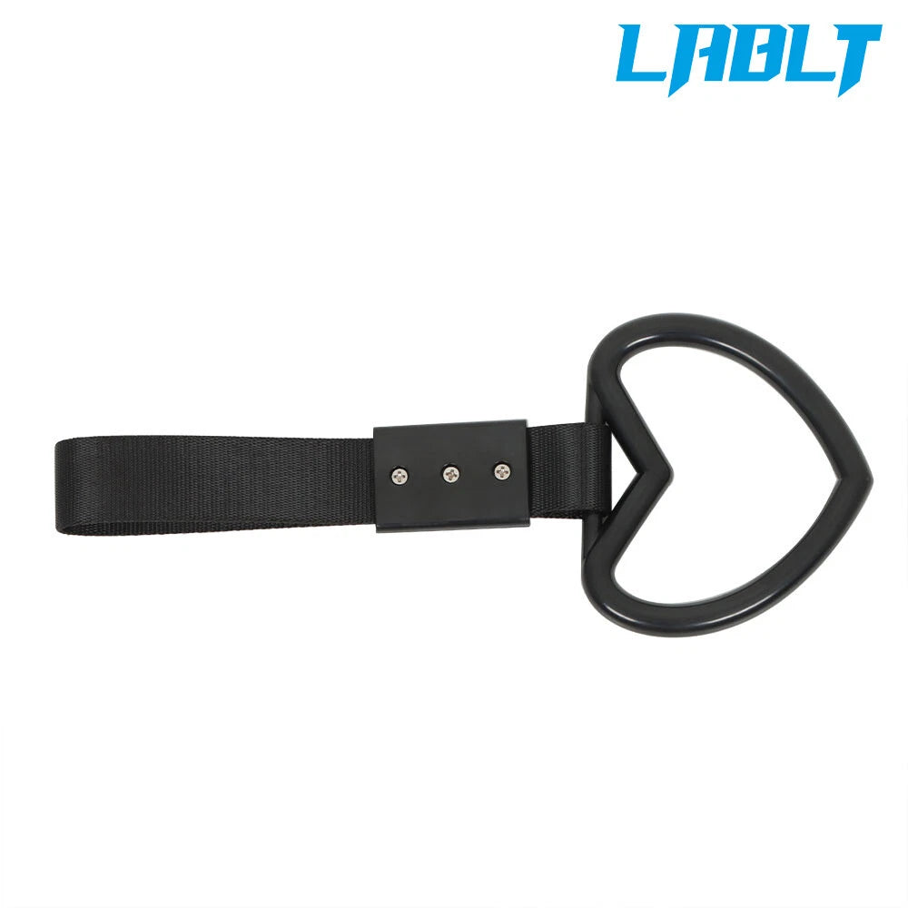 Heart Black Ring Handle Strap Charm for Subway Train Bus (1 Pcs)