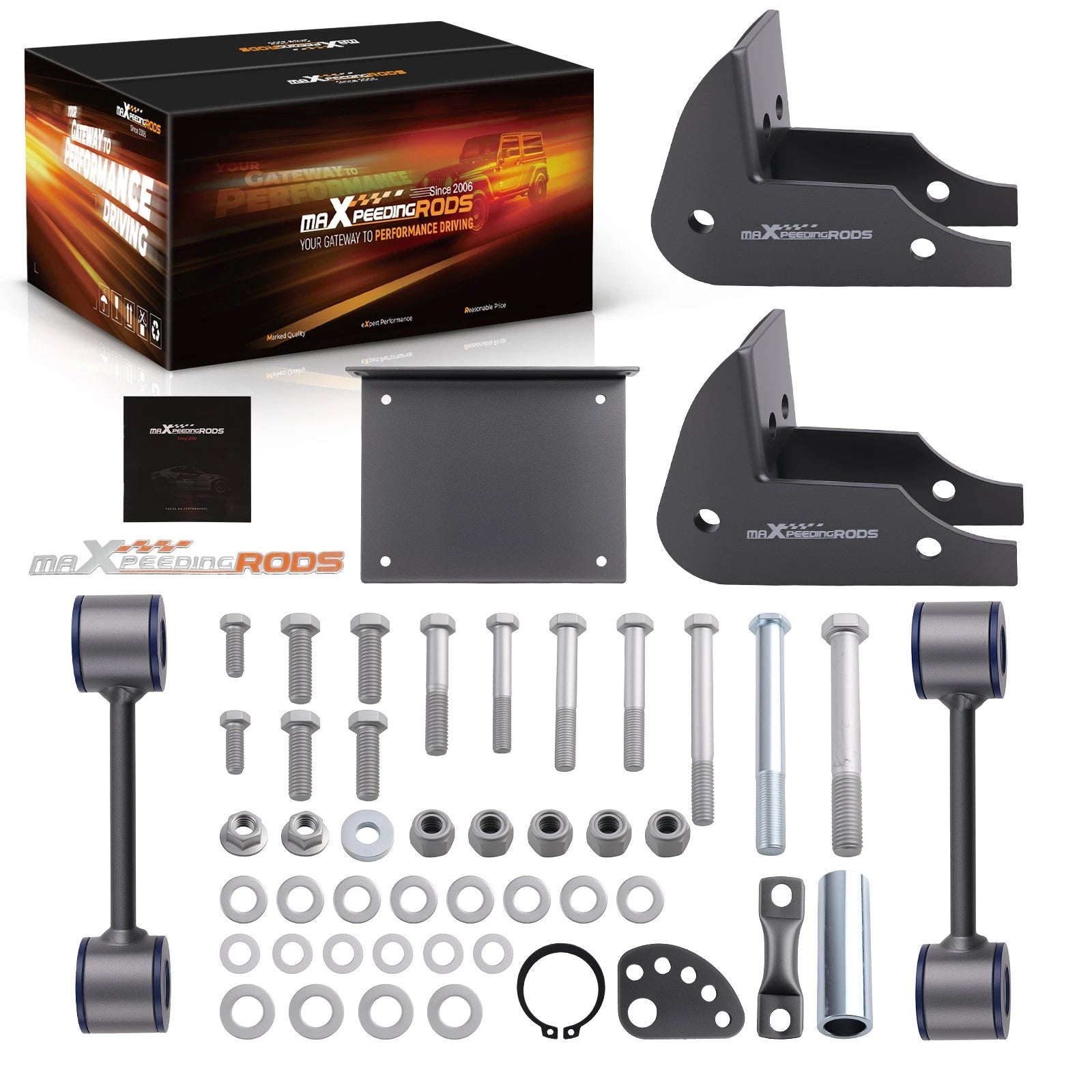Rear Lowering Bracket Kit for Chevrolet Suburban Avalanche (2000–2014) w/ Hardware