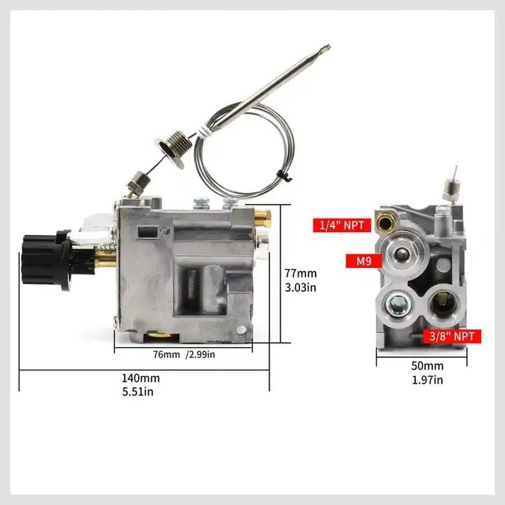 Thermostatic Valve for Gas Stove (110-190C) 14x7.6x7.7cm