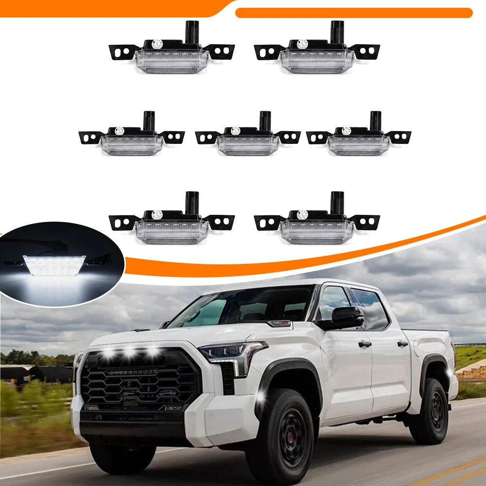 7X Clear LED Grill Light for Toyota Tundra Sequoia (2022–2023)