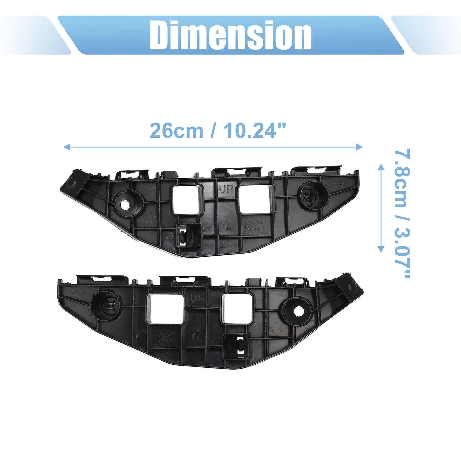 Front Bumper Mounting Support Bracket Pair for Lexus RX350 (2016–2022)