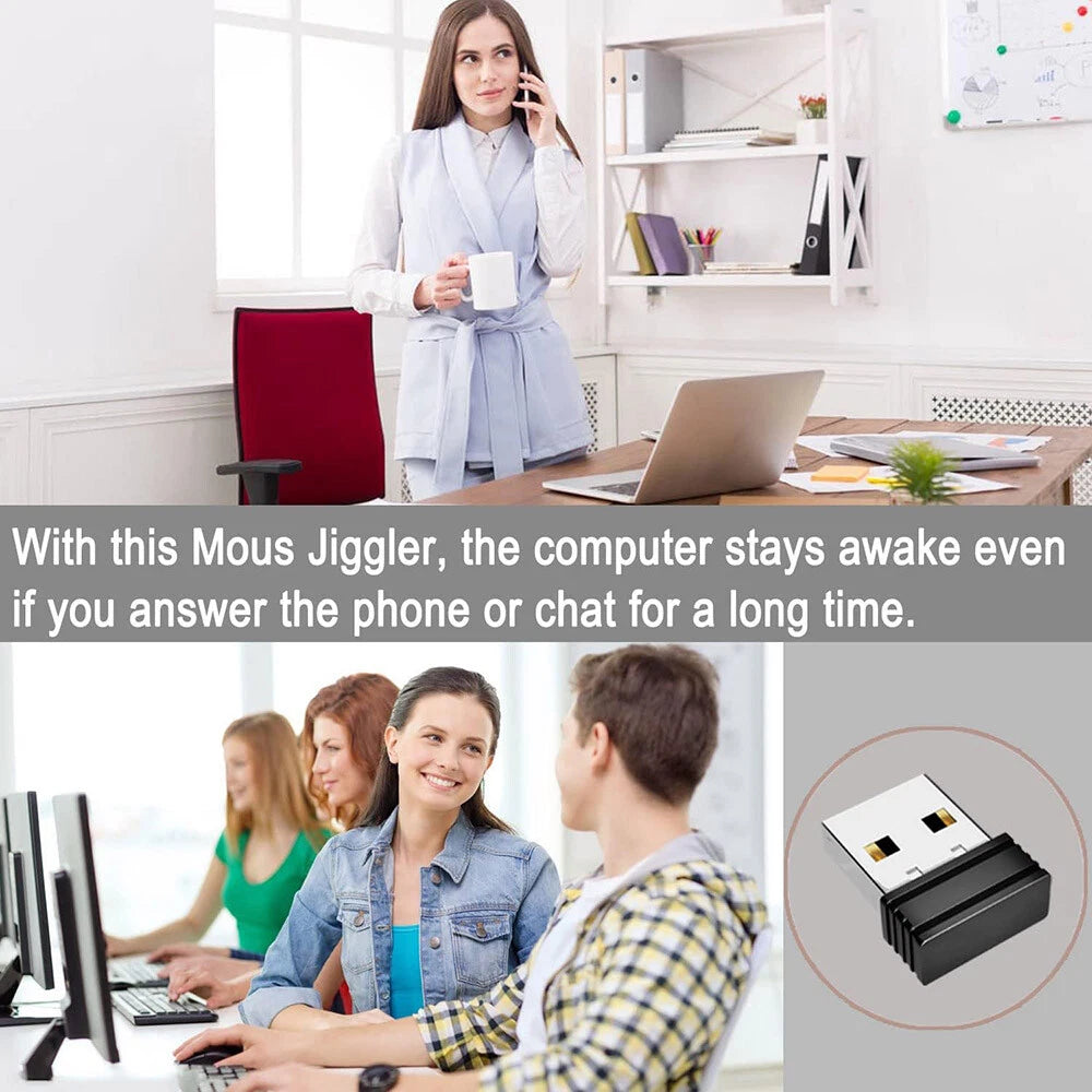 Mouse Jiggler Undetectable Auto Clicker Device Plug and Play