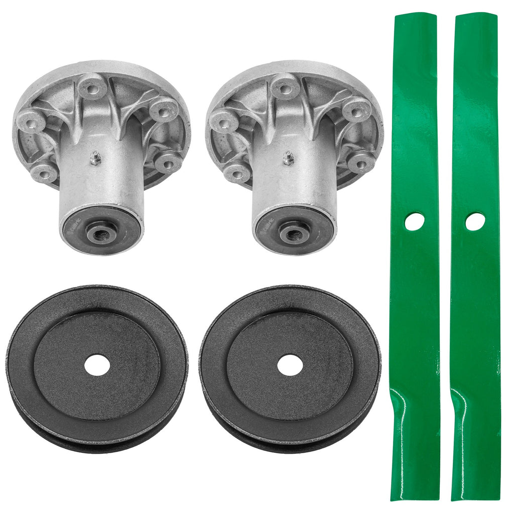 Deck Spindles with Pulley and Blades for Simplicity Courier Regent (1995–2010)