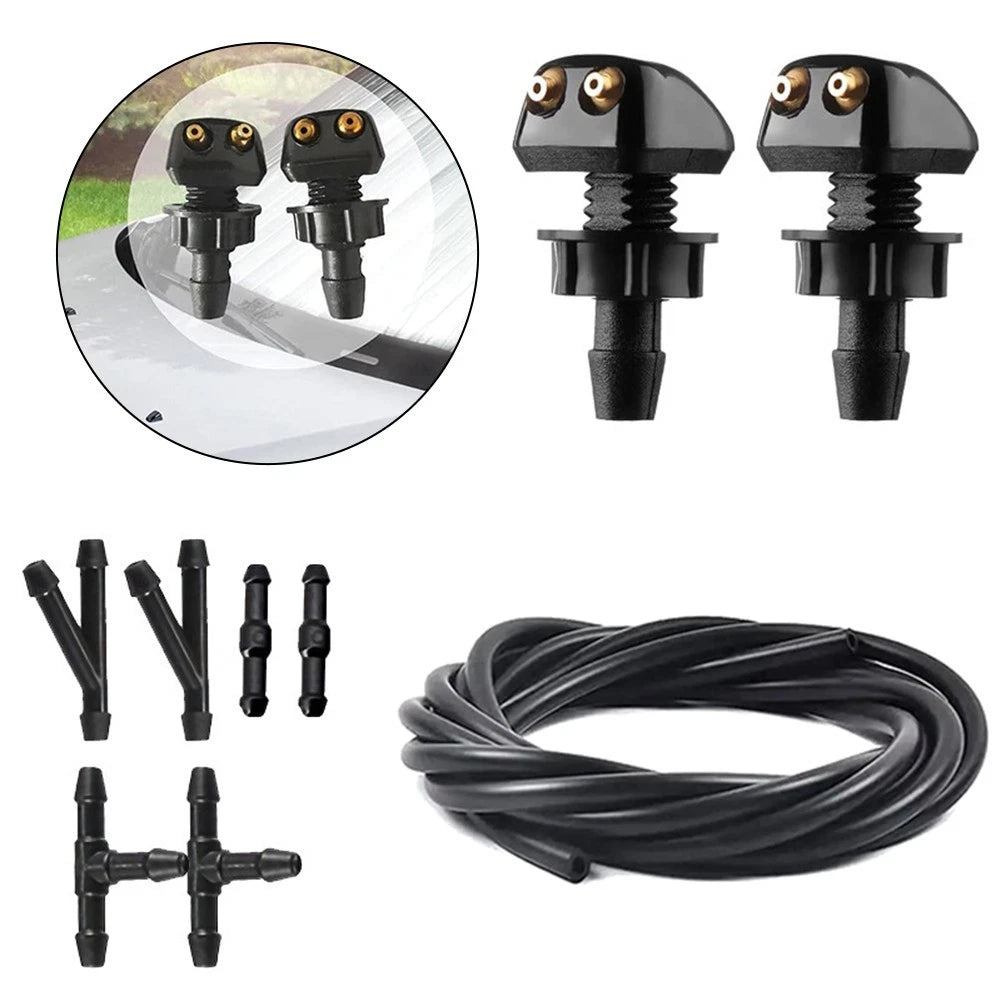 Dual Hole Windshield Washer System for