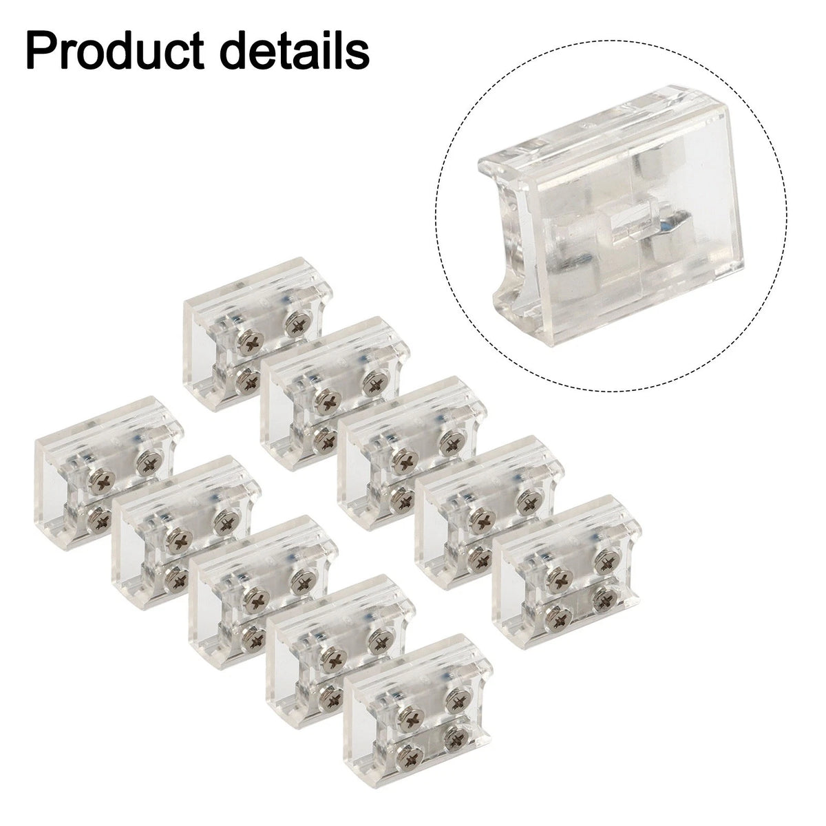 Pack of 10 LED Strip Connectors for 8MM and 10MM Strips