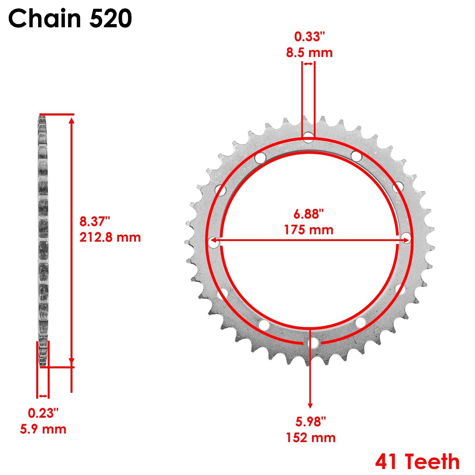 O Ring Drive Chain Sprockets Kit for Yamaha Banshee 350 YFZ350 (1989–2006)