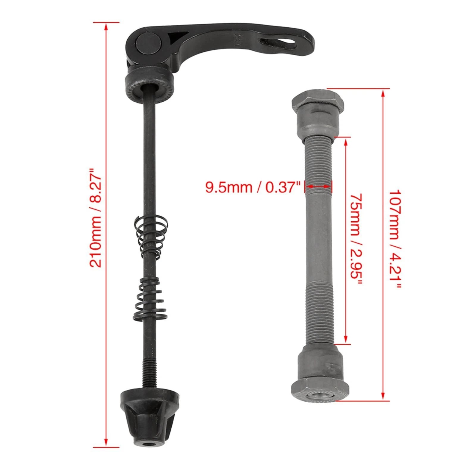 Front Wheel Quick Release Skewer 9.5mm for MTB BMX Bicycle Bike (—)