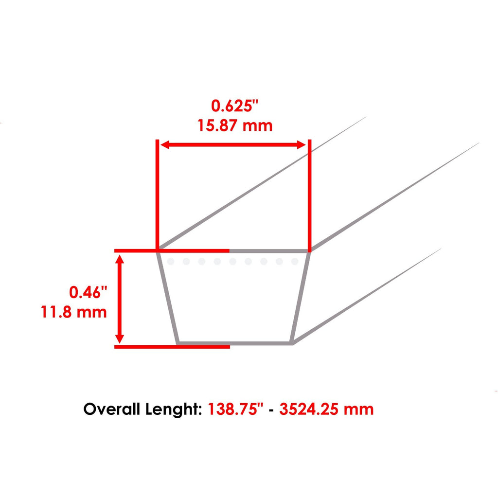 Deck Belt Replacement for Husqvarna Craftsman 532197242 (2015–2019)