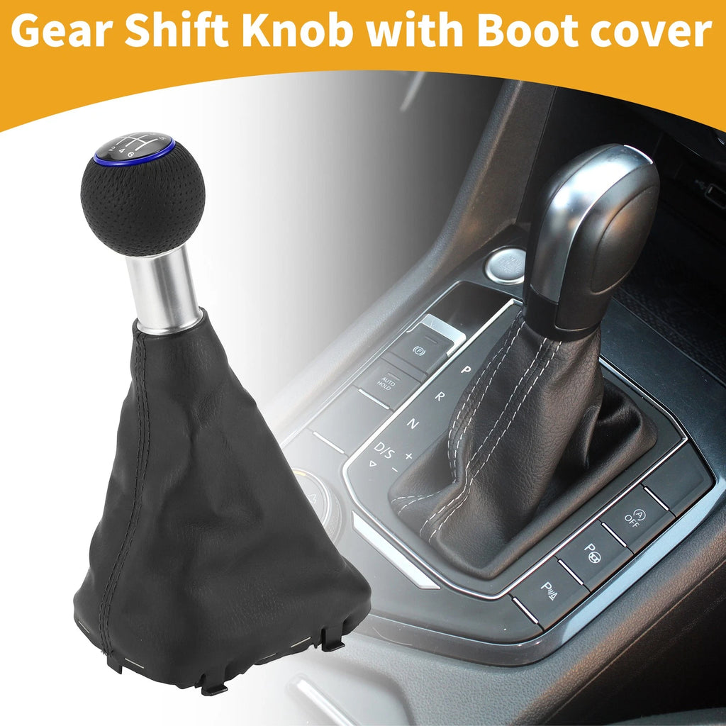 Manual Shift Knob with Boot Cover Replacement for Audi A3 (2008–2013)