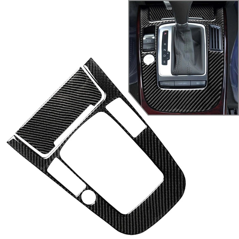 Carbon Fiber Center Console Gear Shift Panel Cover Trim for Audi A4L/A5 (2013–2020)