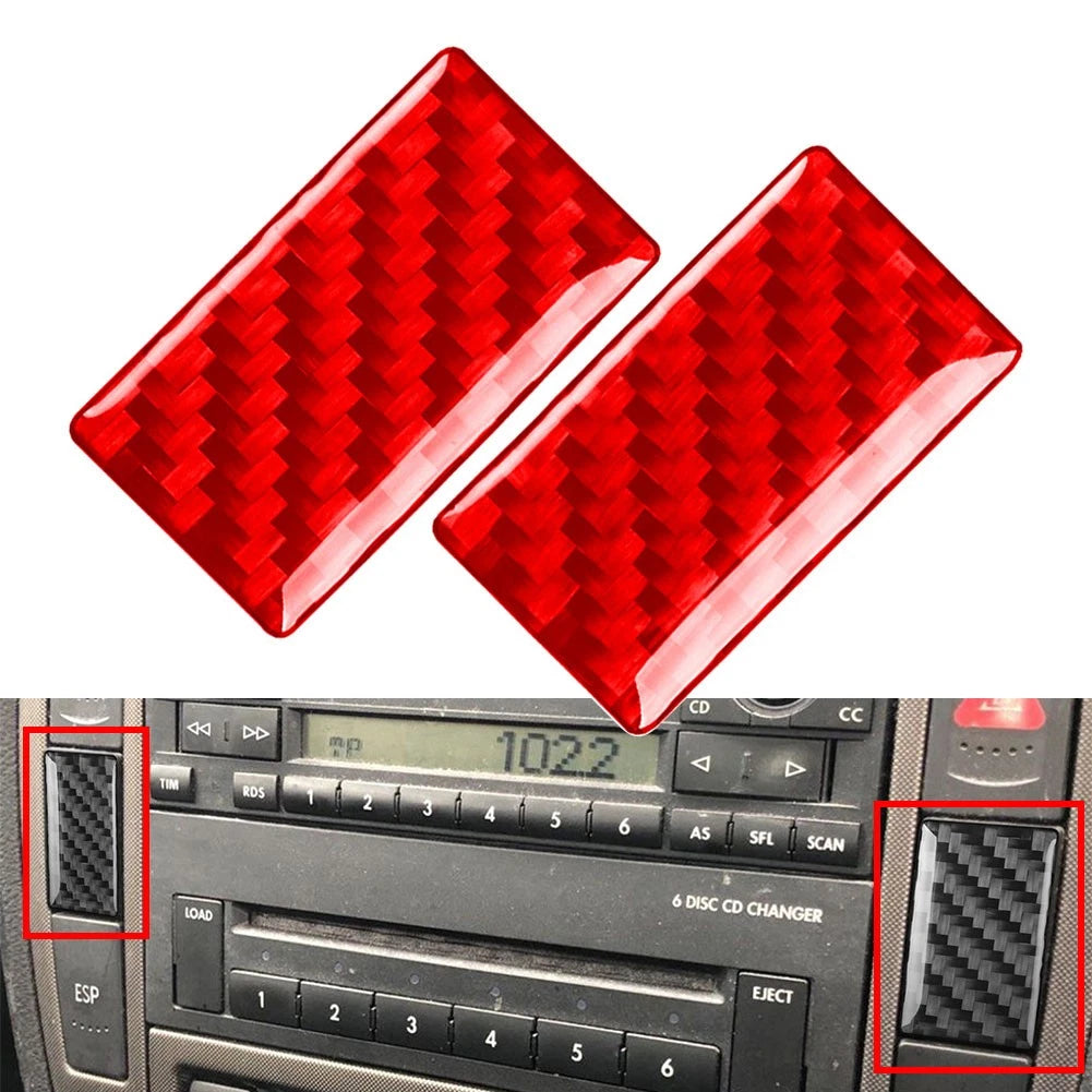 Radio CD Panel Side Button Cover Trim Red for Volkswagen Passat B5 (2001–2005)