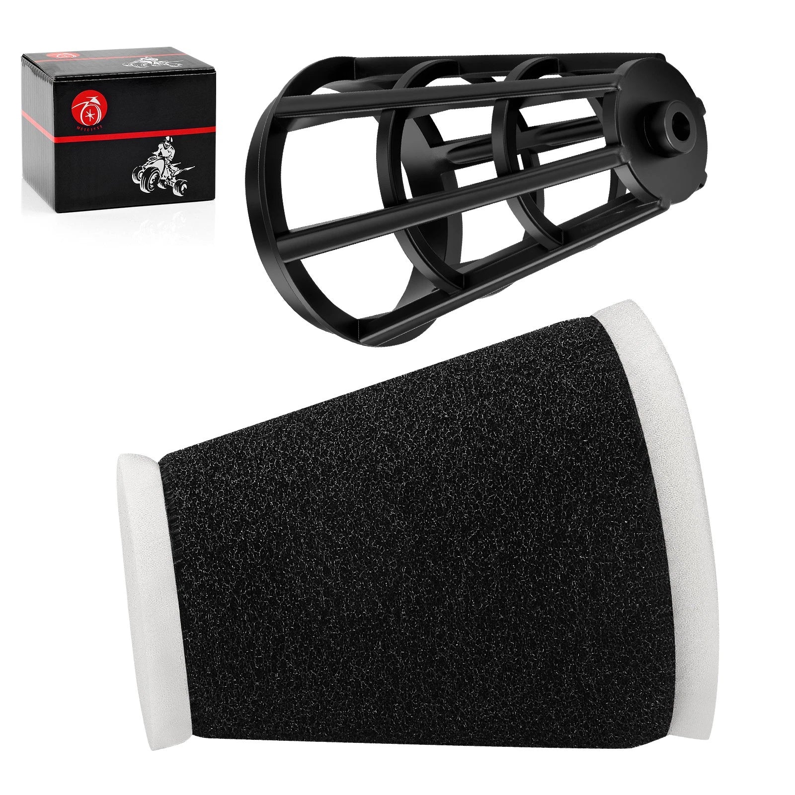 Air Filter + Cage Kit 1RL-14451-00-00 1RL-14458-00-00 for Yamaha BW200 (1986–1988)