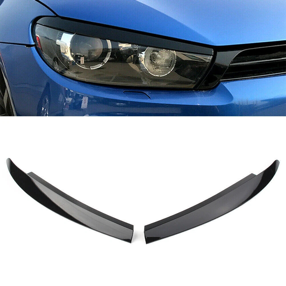 Head Light Eyelid Cover Trim for VW Scirocco (2009–2017) Black