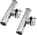 2Pcs Stainless Steel Fishing Rod Holder for Rails 1-1/4" to 2"