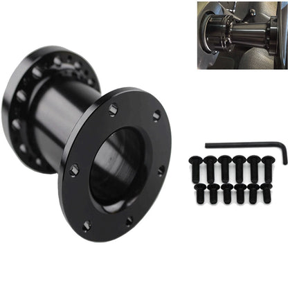 Black 4" Universal Racing Car Steering Wheel Hub Extender Extension Spacer Kit