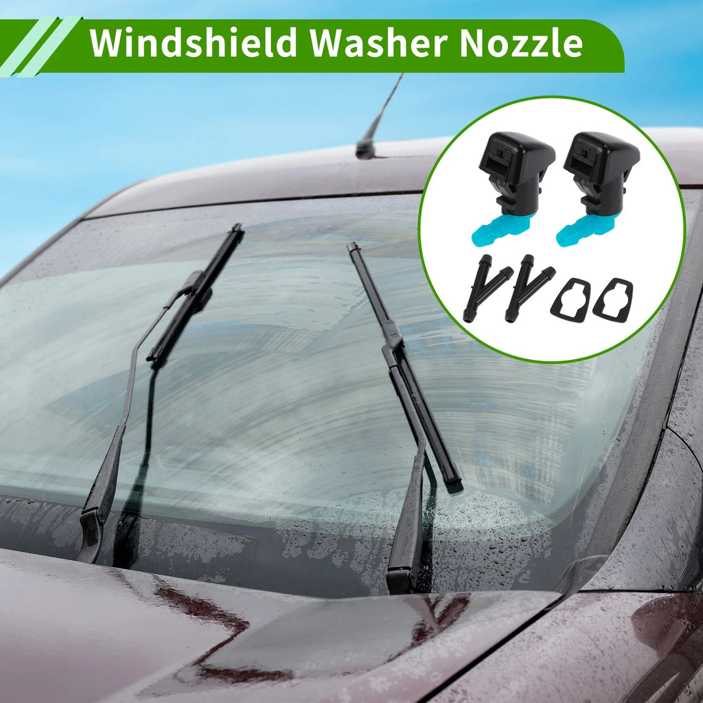 Windshield Washer Nozzle Kit with Hose Connector for Ford Edge (2011–2015)