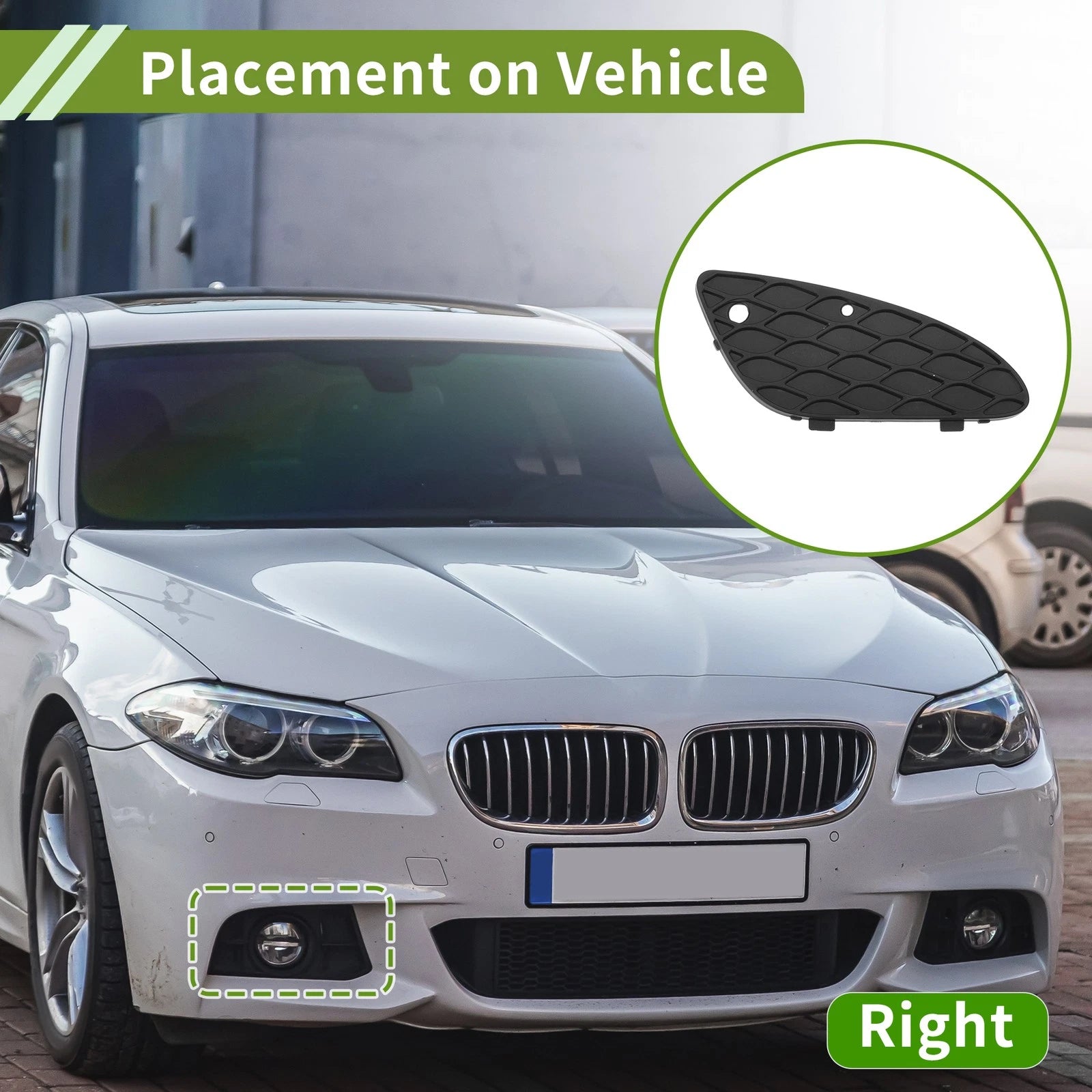 Front Right Fog Light Grill Replacement for Mercedes E350 (2010–2016)