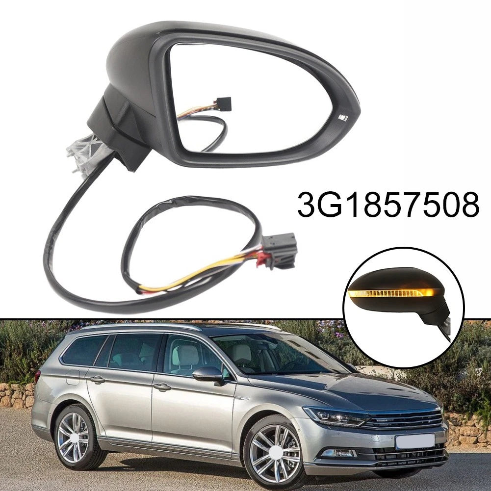 Right Side Rearview Mirror for Passat B8 (2015–2023) LHD Heated 12V