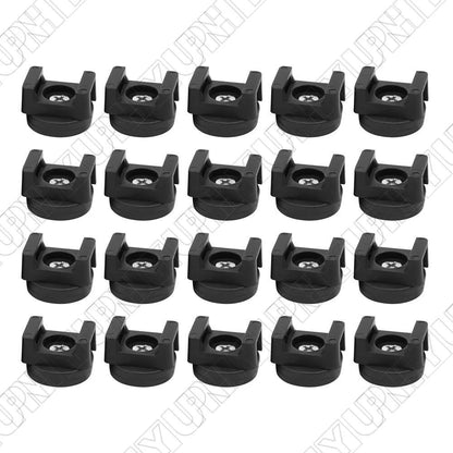 Set of 20 Magnetic Multi-Purpose Cable Tie Mounts - Black