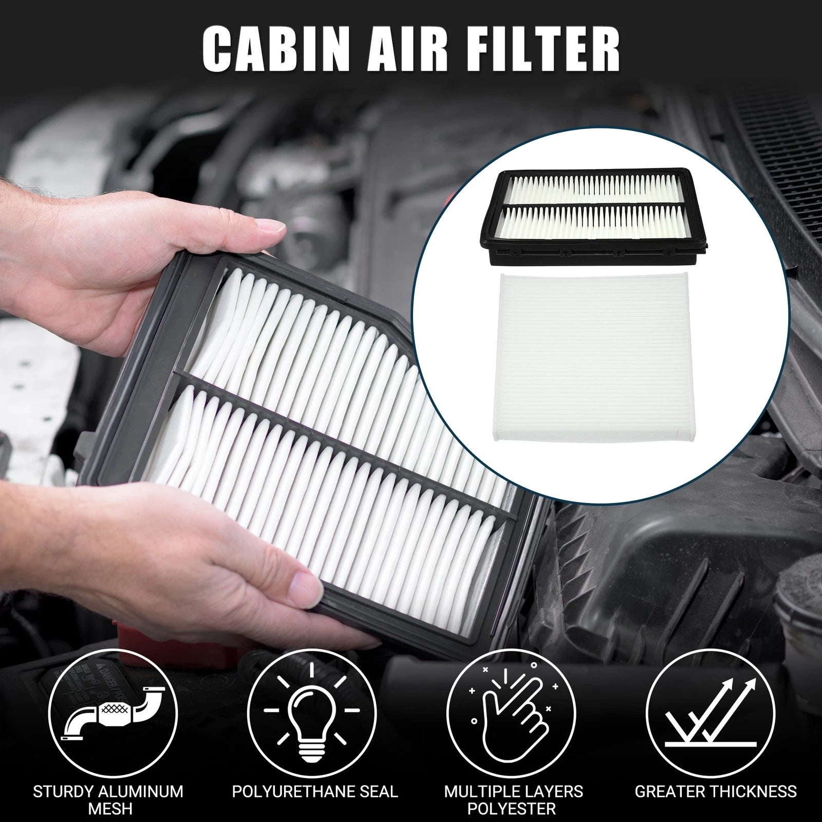 Cabin Air Filter Set for Hyundai Palisade (2020–2022) Consistent Quality