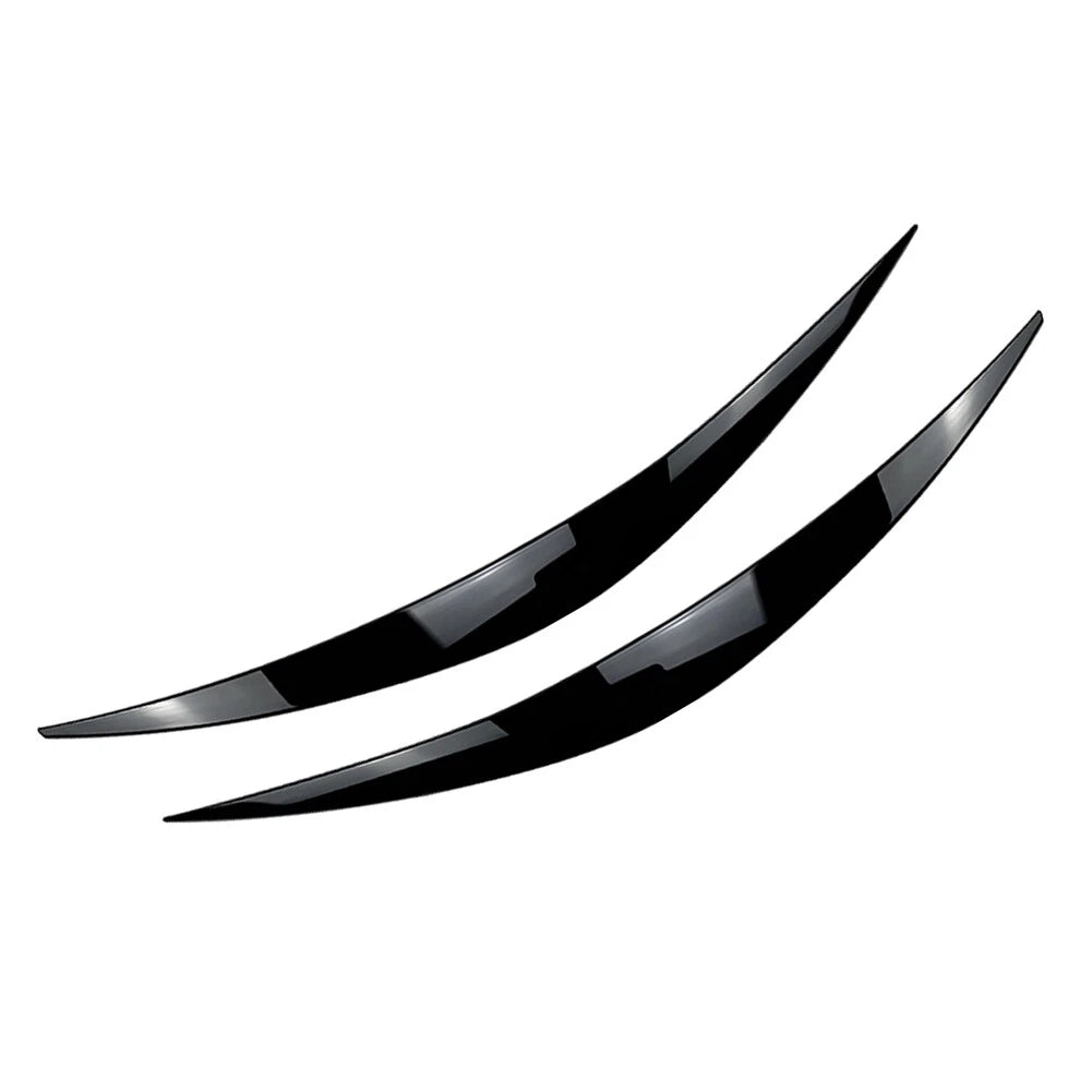 2X Headlight Eyelid Eyebrow Trims for Hyundai i30 i30N MK3 (2017–2020) Black