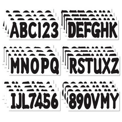 Set of 4 Registration Numbers A-Z & 0-9 for Waverunner Jetski PWC (Black)