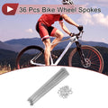 36 Set Bicycle Spokes 233mm Steel Galvanized for 45mm Wheels (—)